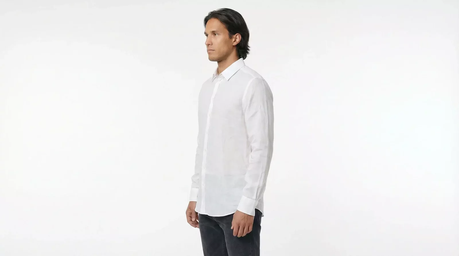 White Linen Shirt Classic Fit - White / IT40 | M