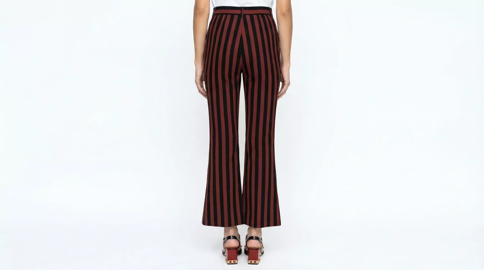 Vertical Stripe Flare Trousers Model PAN70042FBB - Black / IT44|L