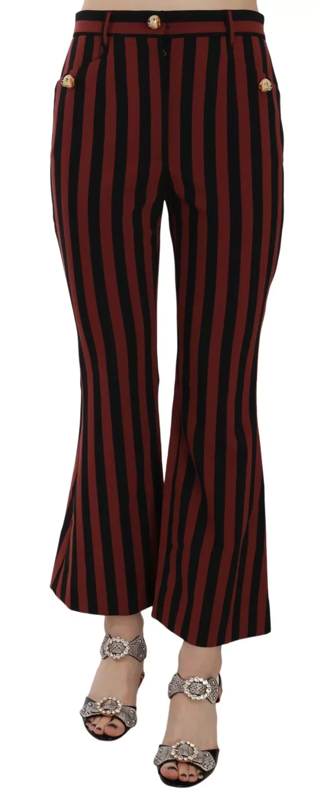 Vertical Stripe Flare Trousers Model PAN70042FBB - Black / IT44|L