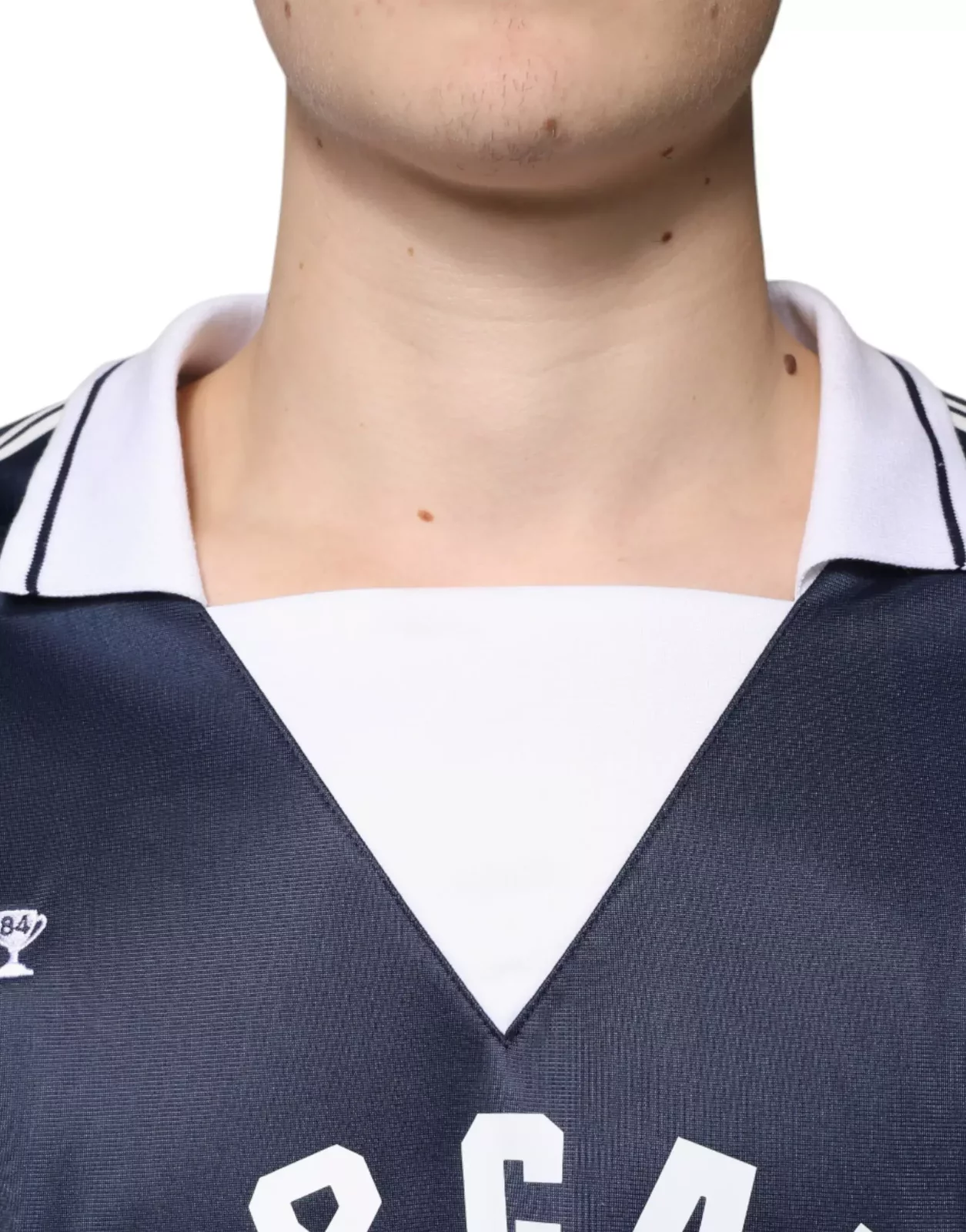 Long Sleeve Polo Shirt Milan Italia - Blue and White / IT48 | M