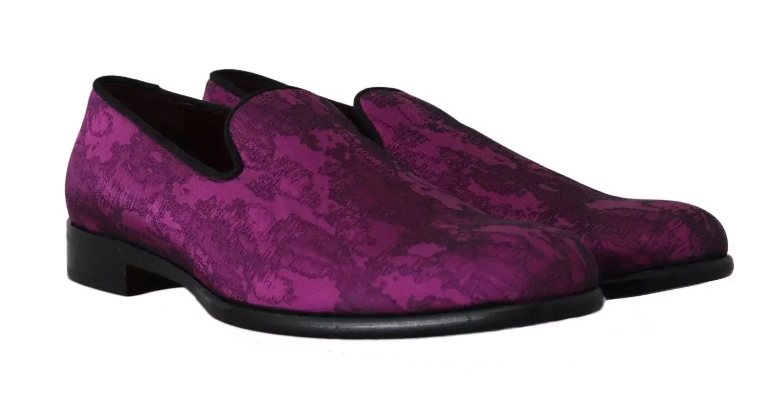 Silk Pattern Loafers - Purple / EU39/US6