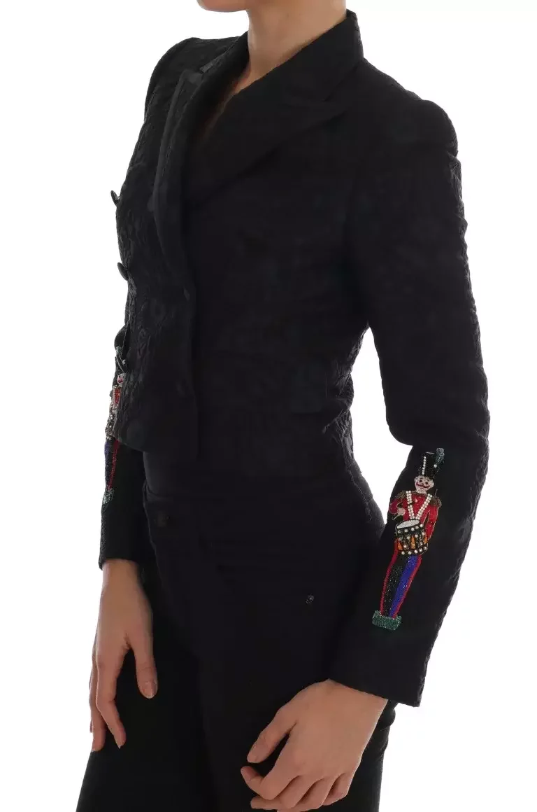 Cropped Blazer Toy Soldier Detail - Black / IT42|M