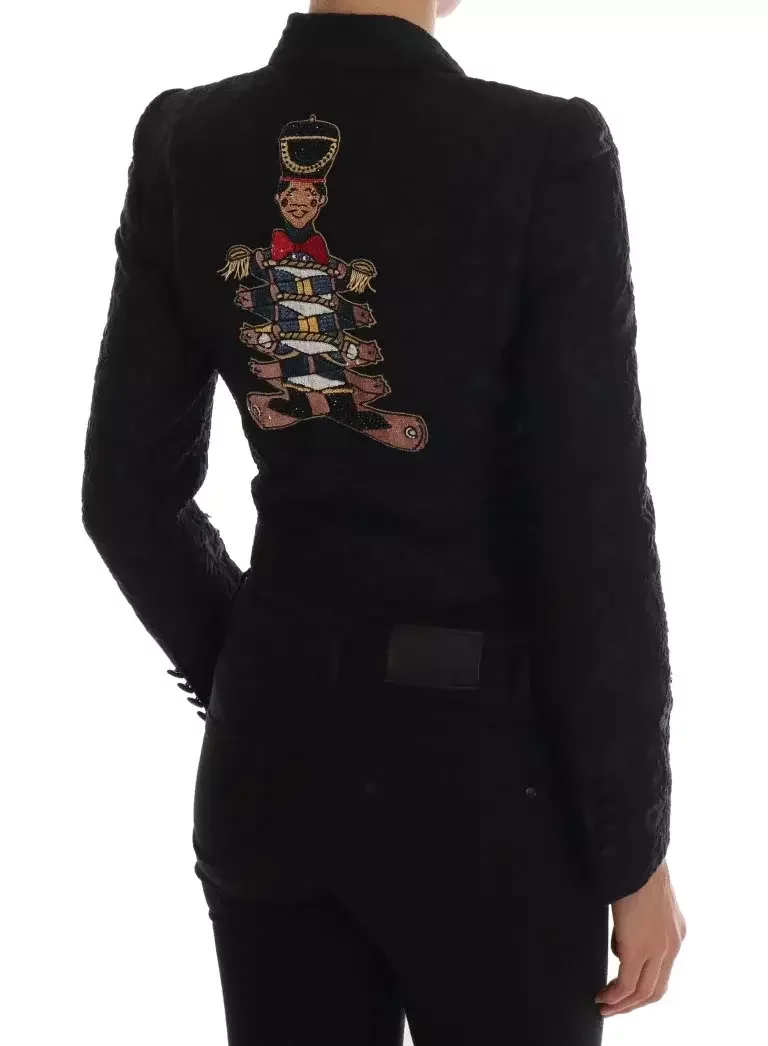 Cropped Blazer Toy Soldier Detail - Black / IT42|M