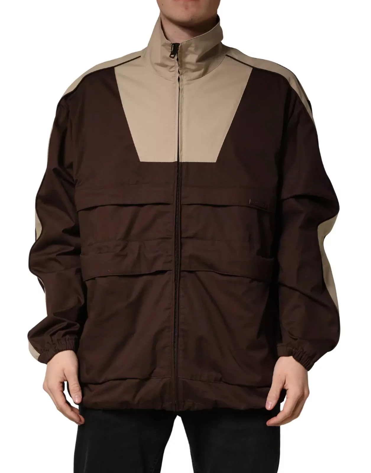 Dolce & Gabbana Colorblock Track Jacket - Brown / IT50 | L
