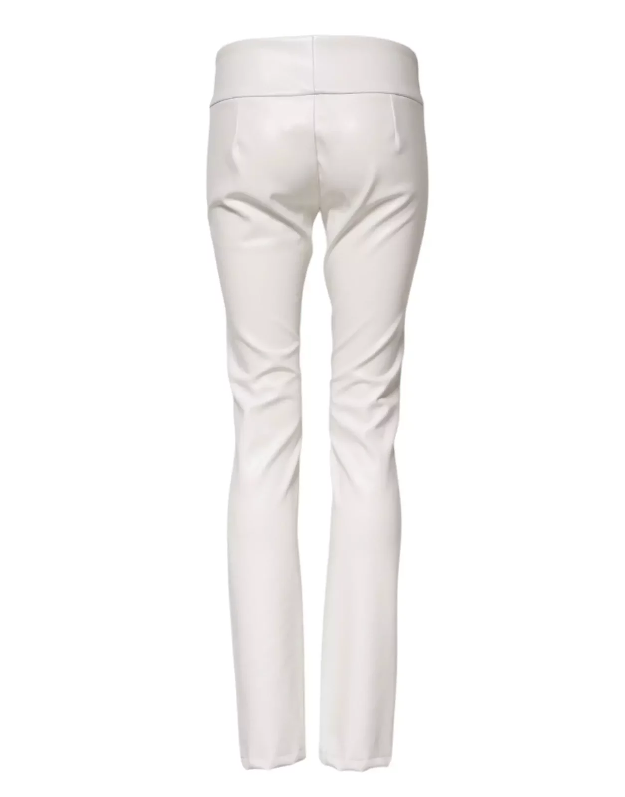 High Waist Polyurethane Tapered Pants - Black / IT40|S