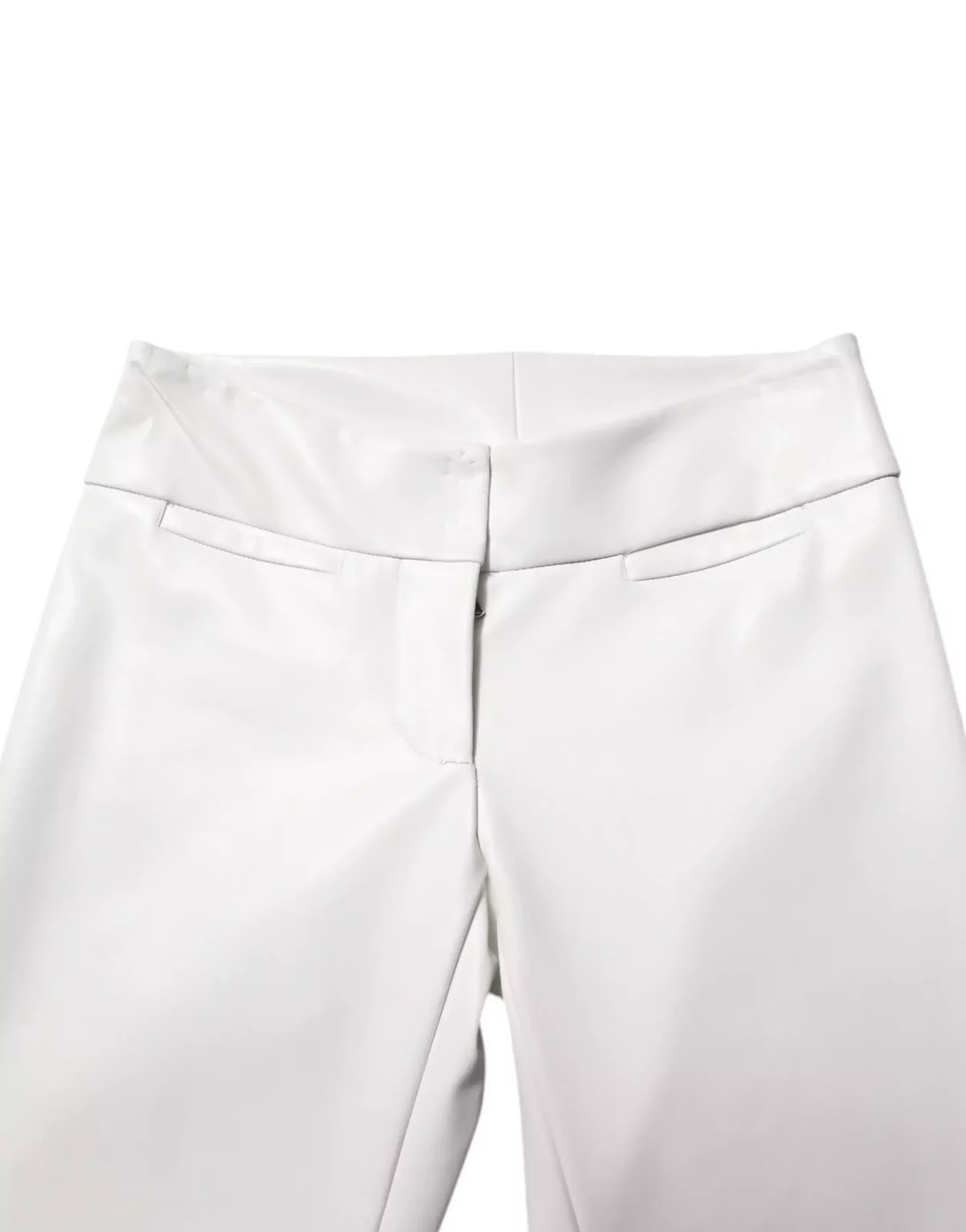 High Waist Polyurethane Tapered Pants - Black / IT40|S