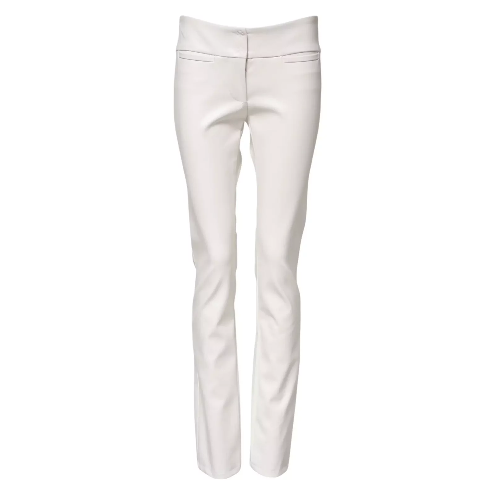 High Waist Polyurethane Tapered Pants - Black / IT40|S