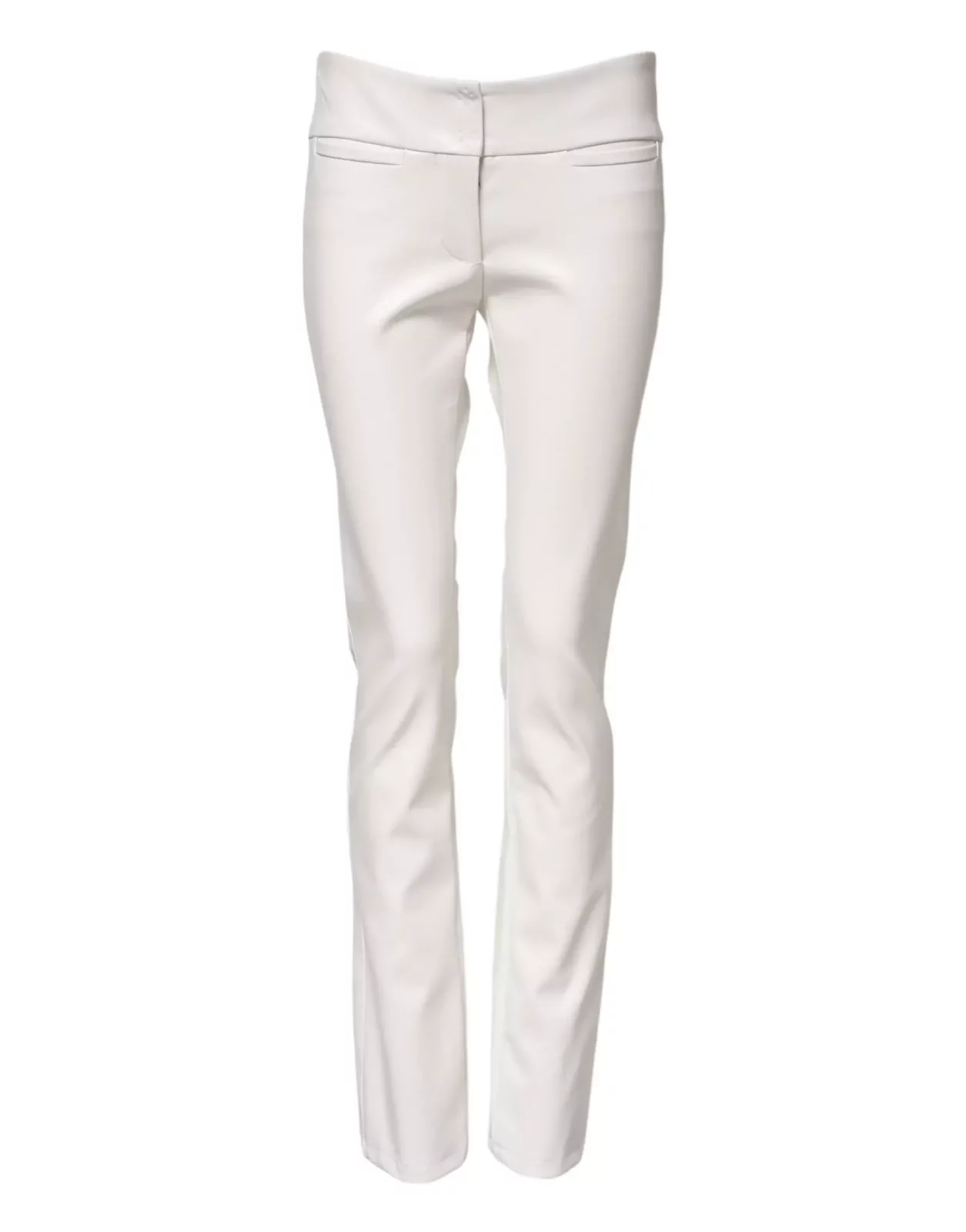 High Waist Polyurethane Tapered Pants - Black / IT40|S