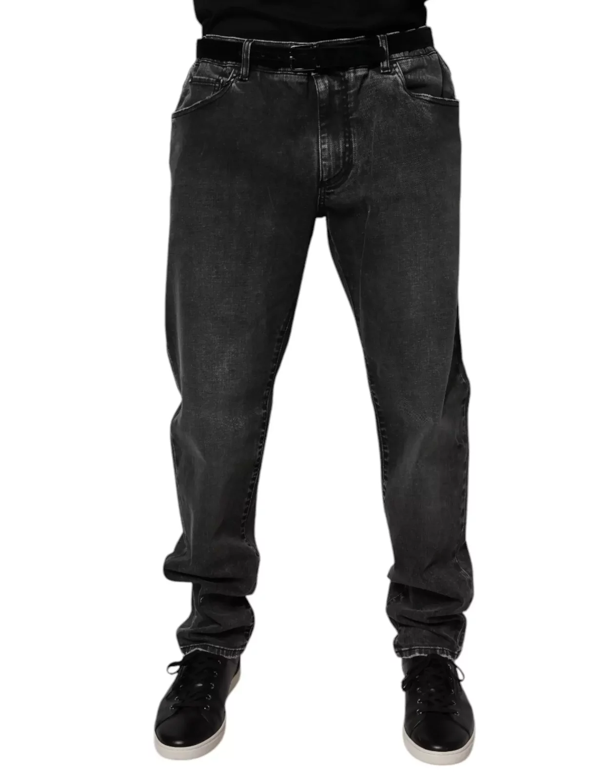 Straight Leg Jeans - Black / IT56 | XXL