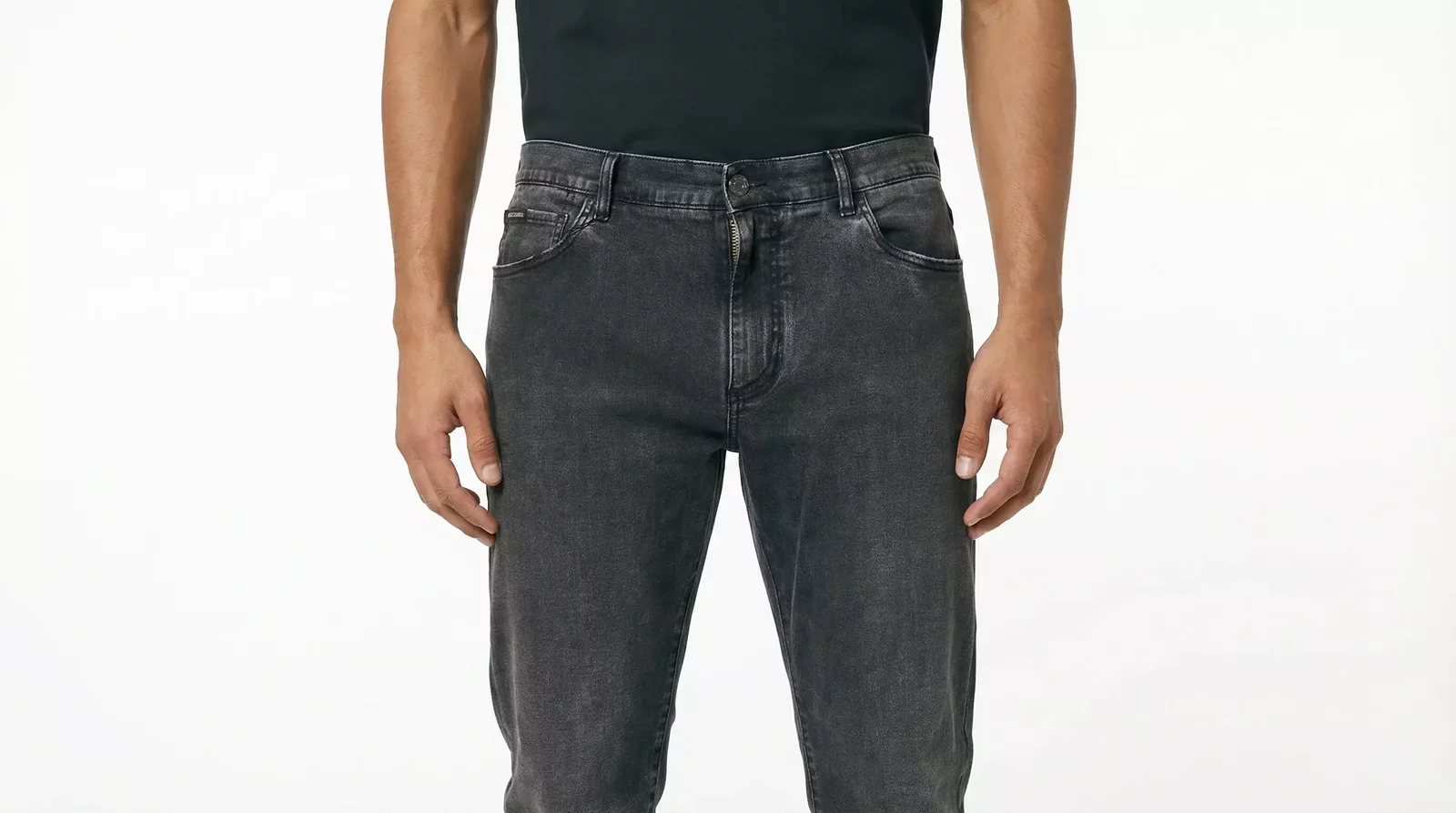 Straight Leg Jeans - Black / IT56 | XXL