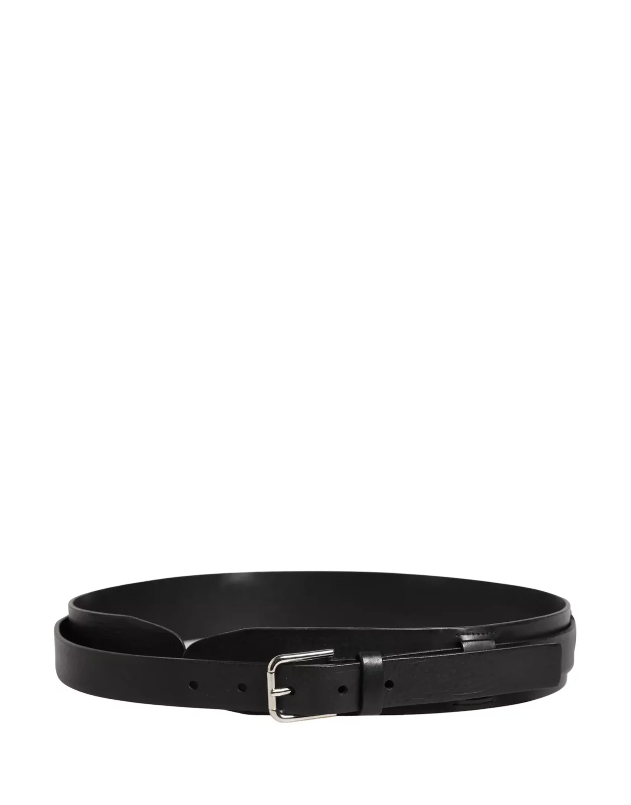 Classic Leather Metal Buckle Belt - Black / 90 cm / 36 Inches