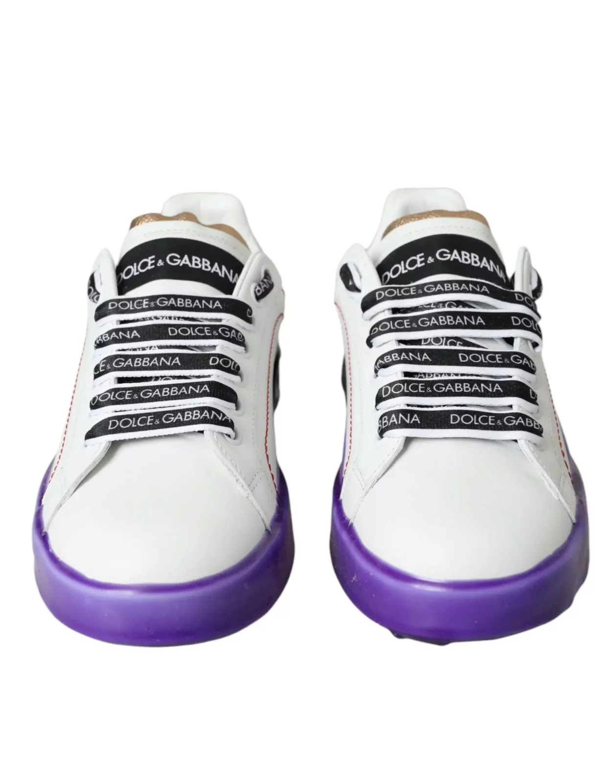 Portofino Leather Sneakers Purple Sole - White / EU35/US4.5
