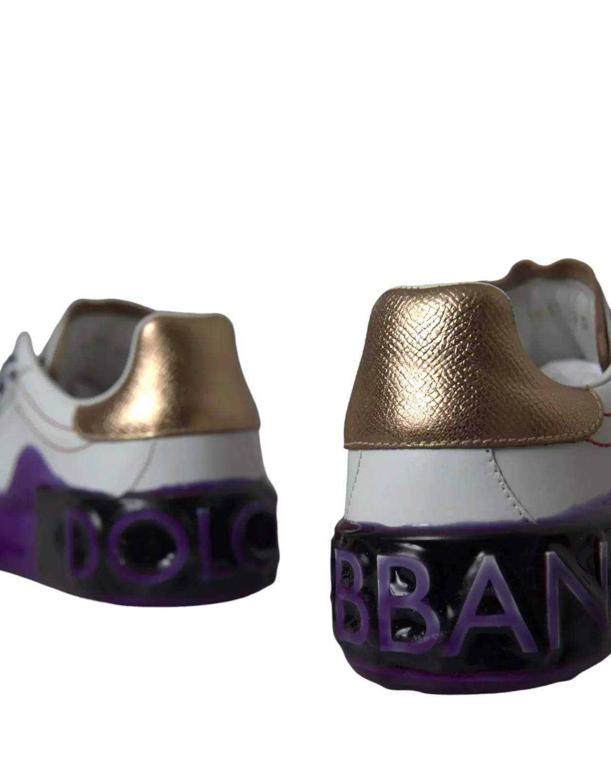 Portofino Leather Sneakers Purple Sole - White / EU35/US4.5
