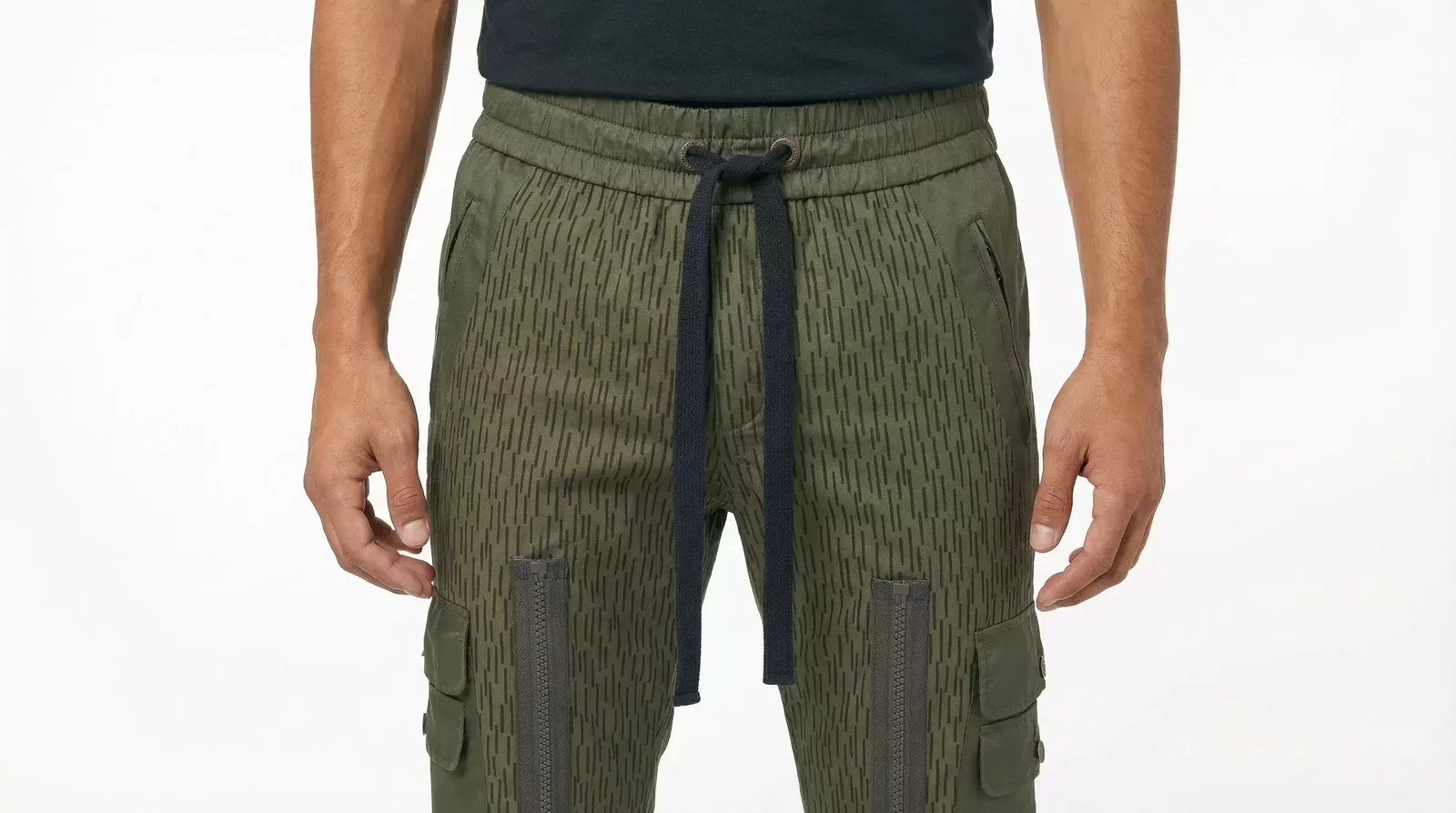 Camouflage Cargo Pants Zip Detail - Green / IT48 | M