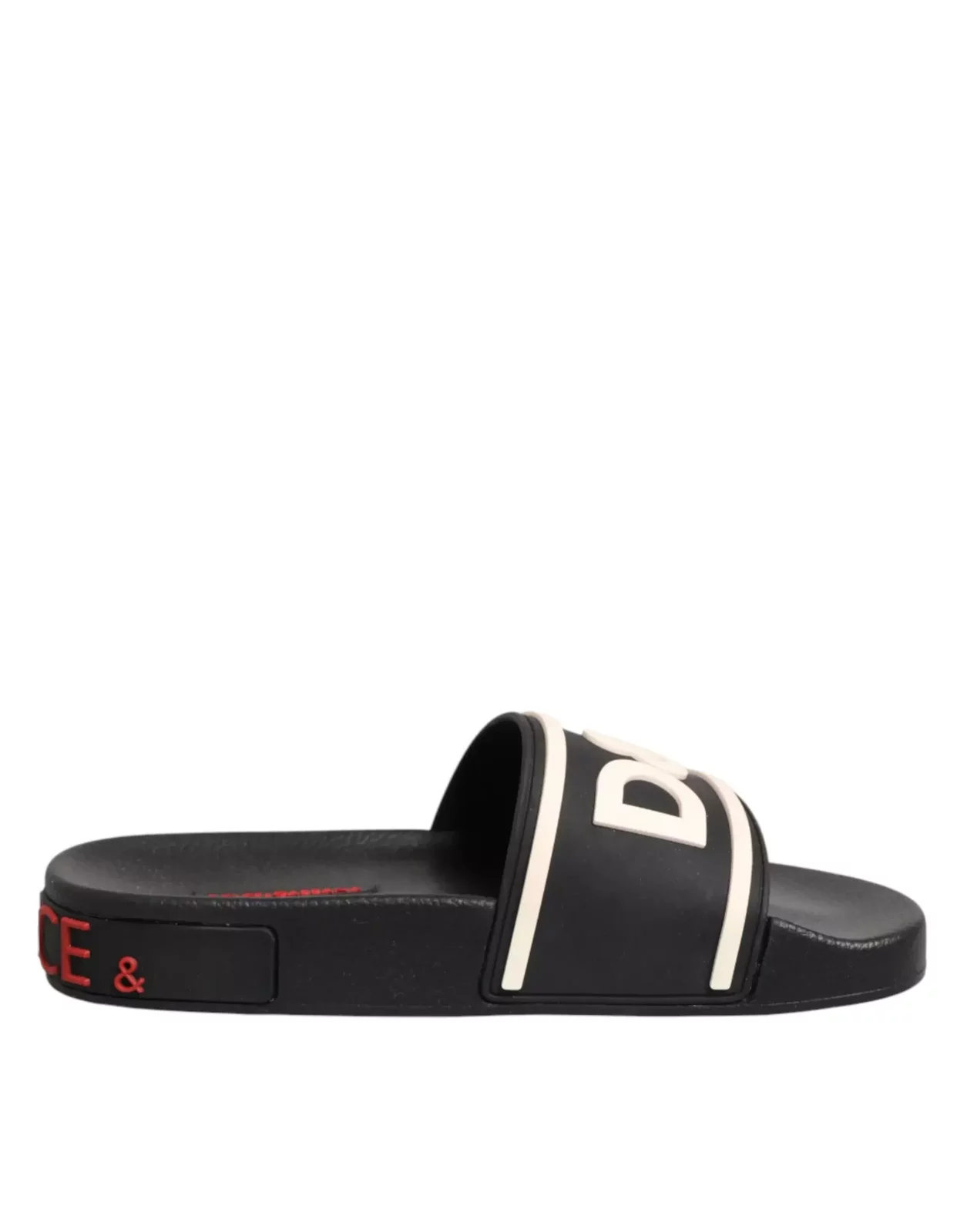 Rubber Slides Sandals Beachwear Shoes - Black / EU35/US4.5