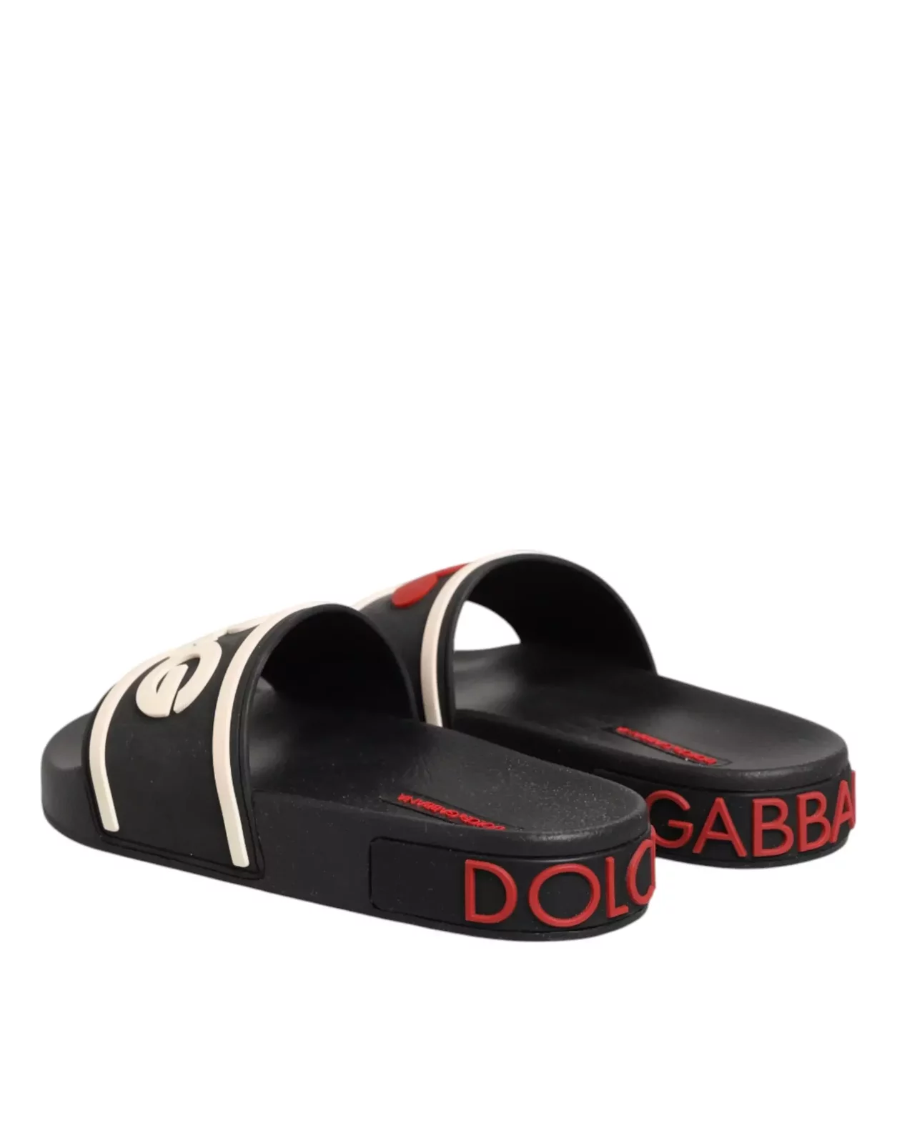 Rubber Slides Sandals Beachwear Shoes - Black / EU35/US4.5