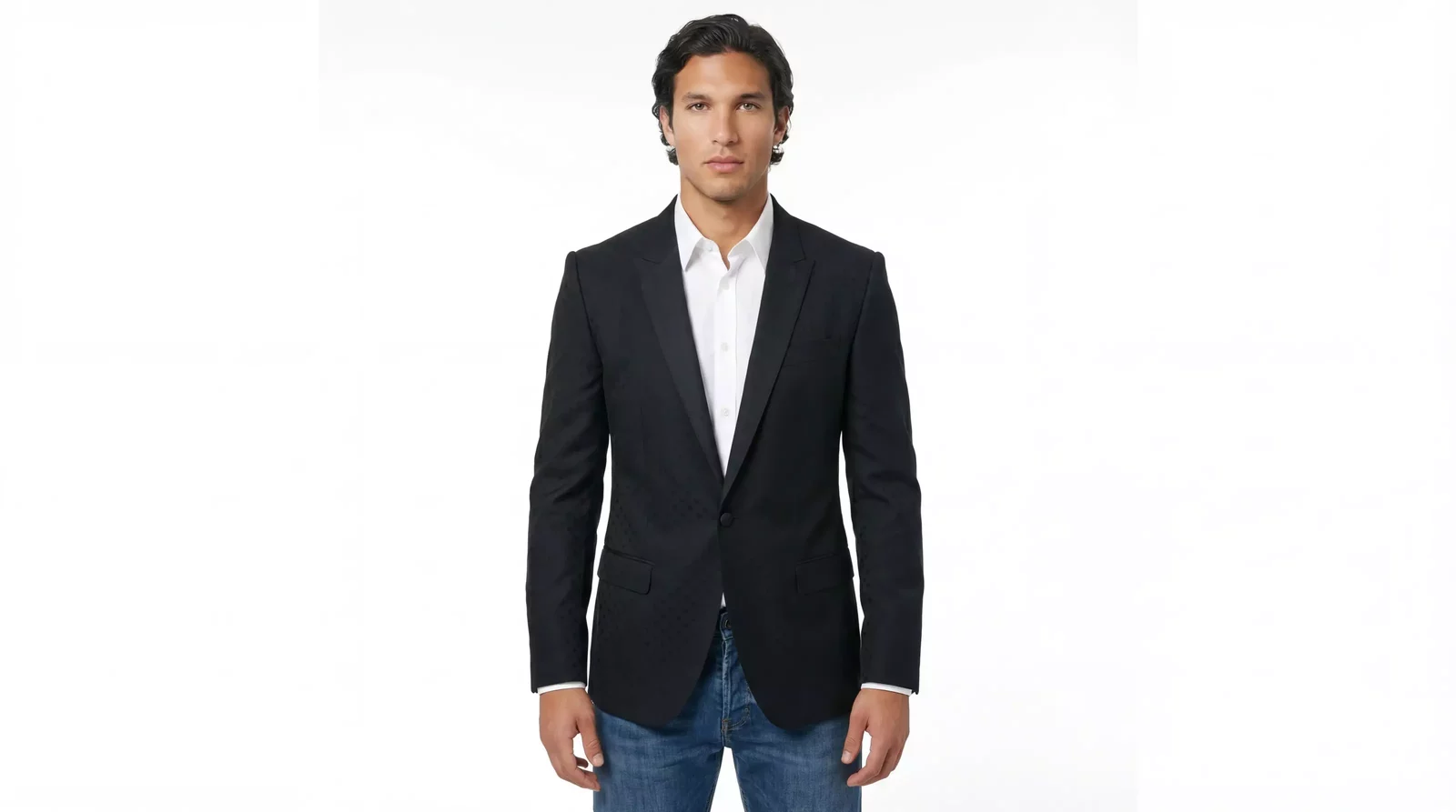 Black Notch Lapel Blazer - Black / IT46 | S
