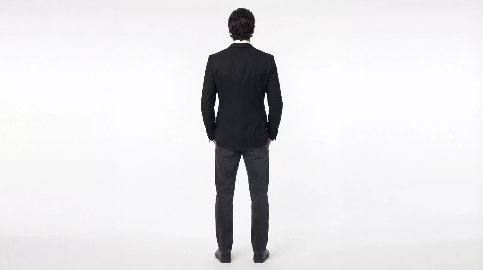 Black Notch Lapel Blazer - Black / IT46 | S