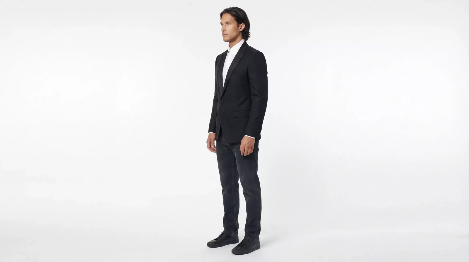 Black Notch Lapel Blazer - Black / IT46 | S