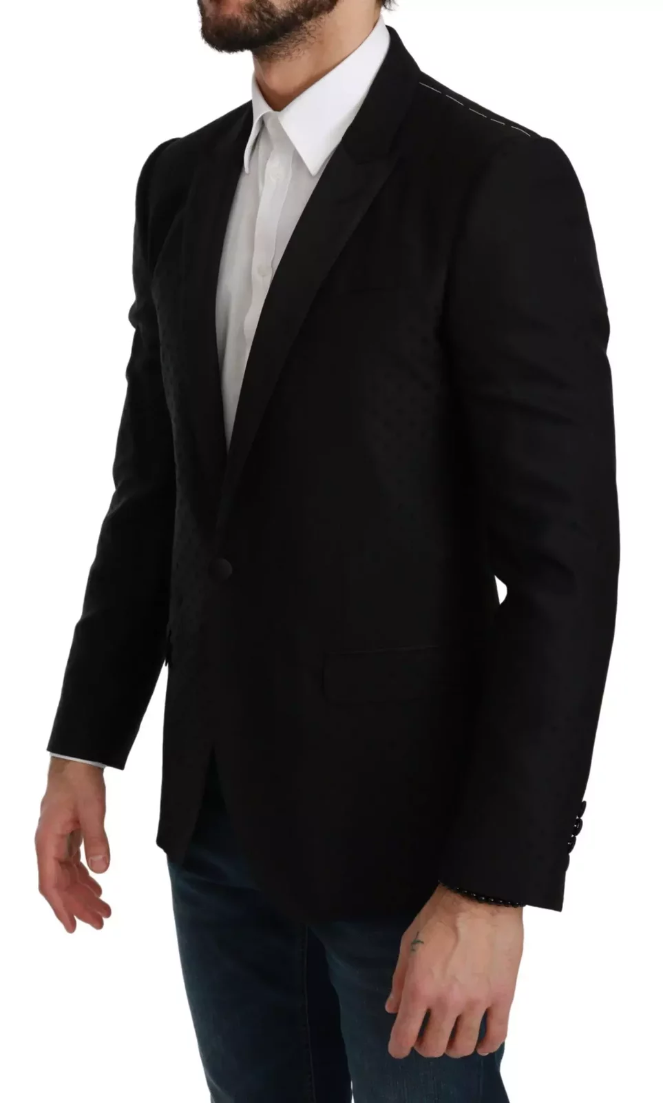 Black Notch Lapel Blazer - Black / IT46 | S