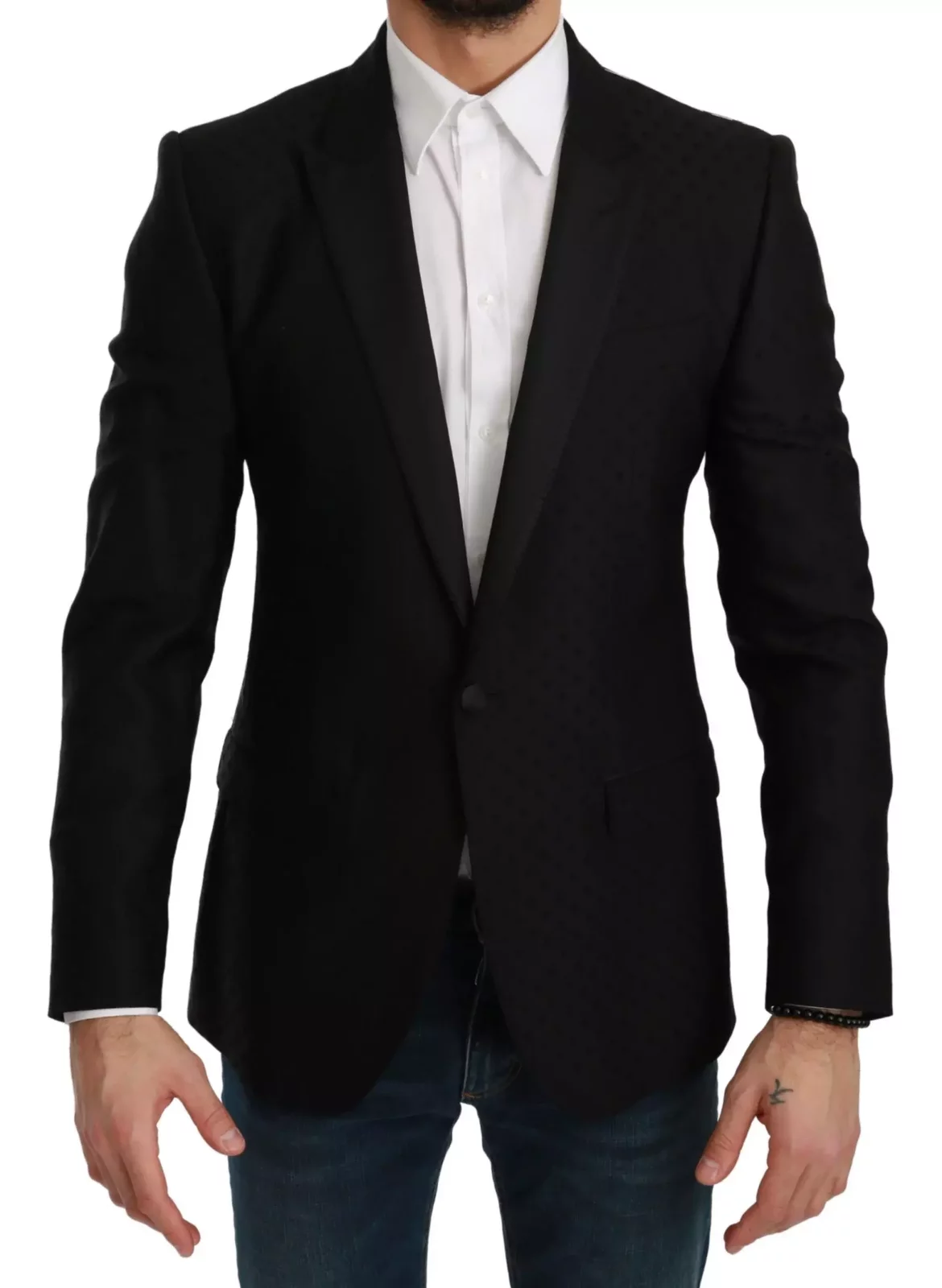 Black Notch Lapel Blazer - Black / IT46 | S