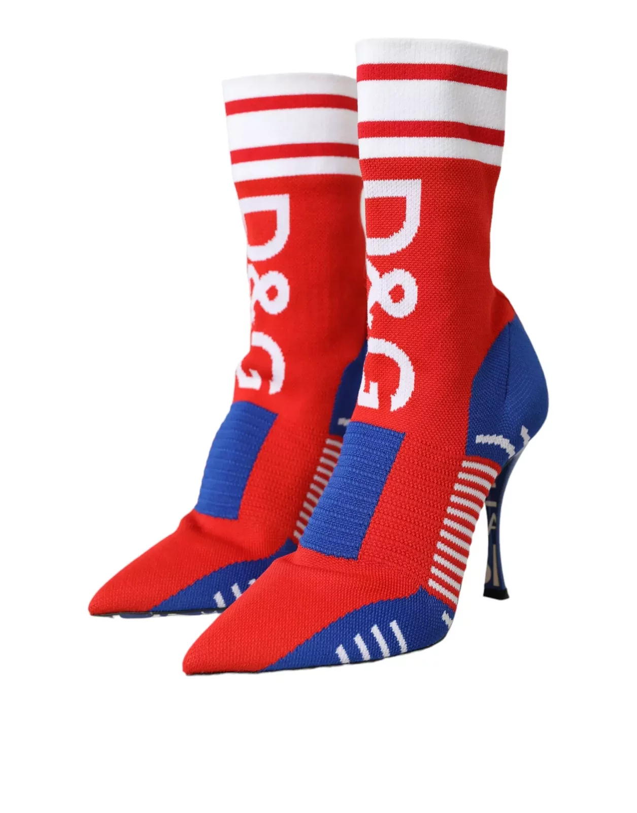 Knitted Sock Boots Red Blue Style - Multicolor / EU36.5/US6