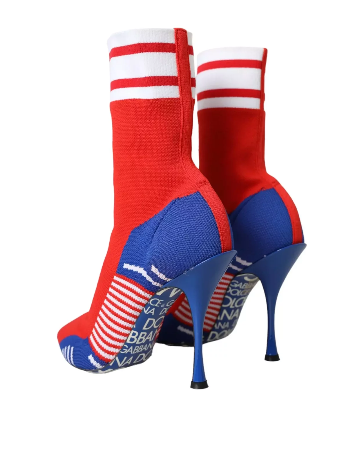 Knitted Sock Boots Red Blue Style - Multicolor / EU36.5/US6
