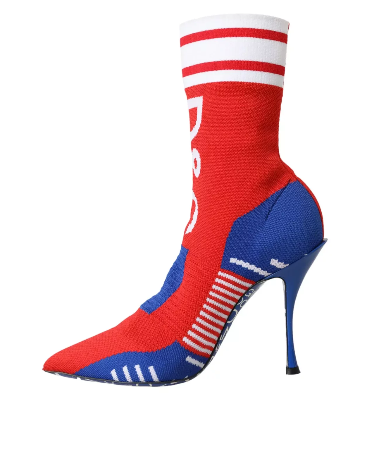 Knitted Sock Boots Red Blue Style - Multicolor / EU36.5/US6
