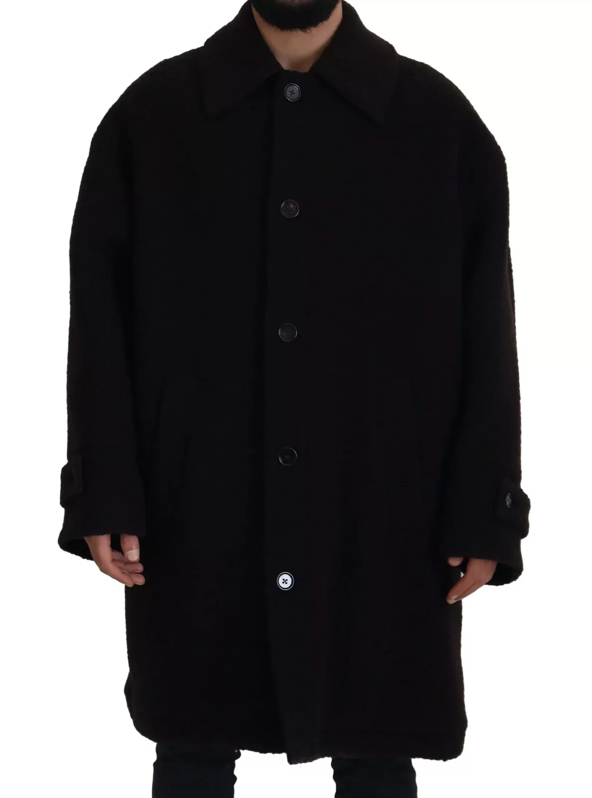 Stunning  Button Down Trench Coat Jacket - Black / 54 IT