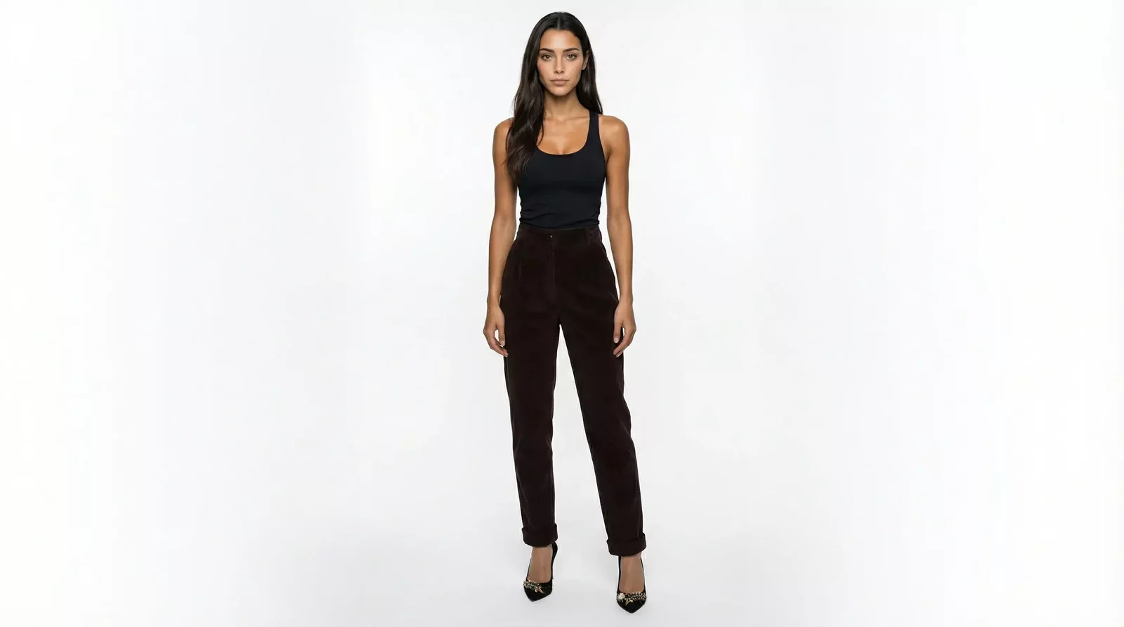 Corduroy Trousers Brown - Bordeaux / IT40|S