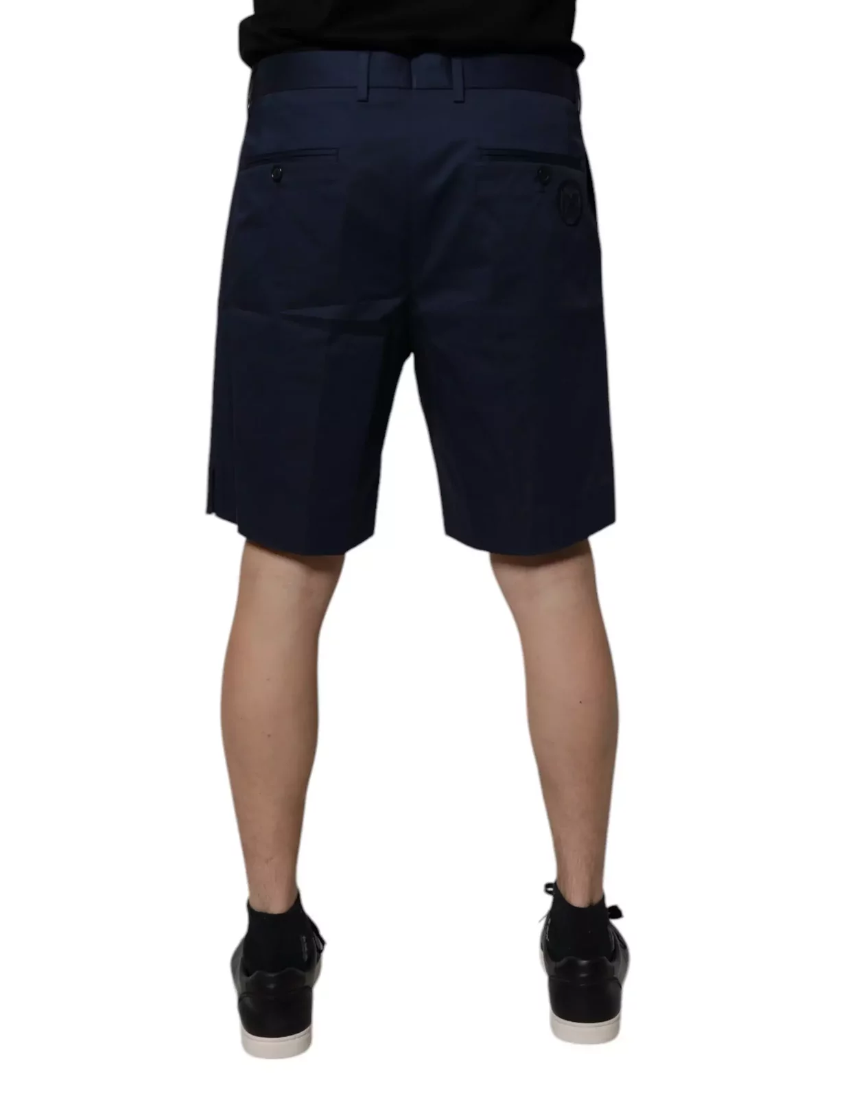 Pleated Cotton Shorts - Blue / IT44 | XS
