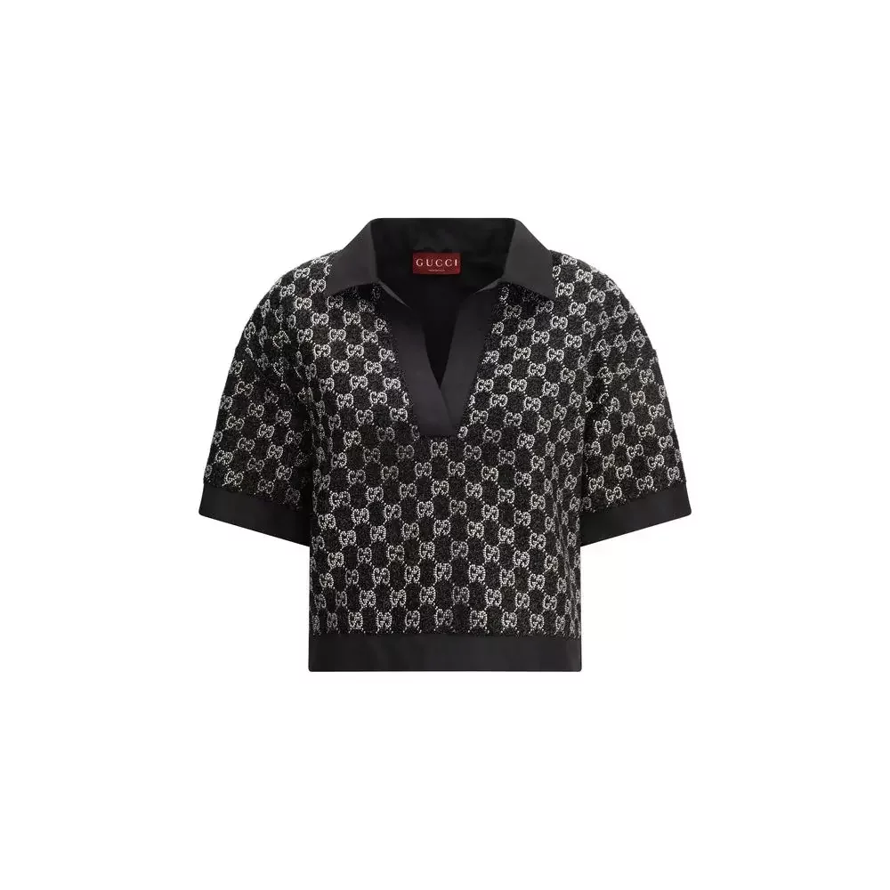 Viscose Top with Elegant Design - Black / IT42 | L