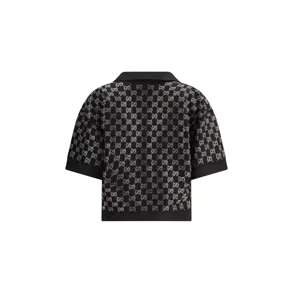 Viscose Top with Elegant Design - Black / IT42 | L