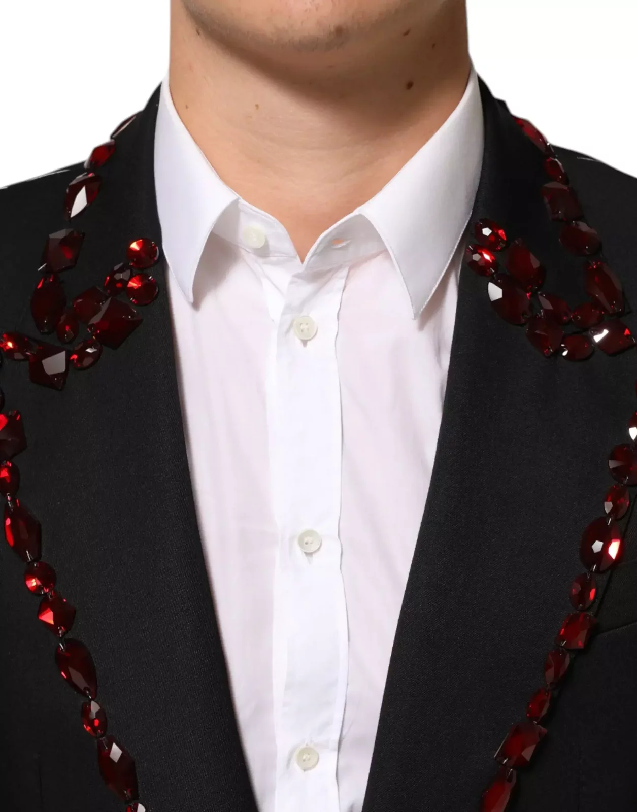 Crystal Embellished Blazer with SICILIA Detailing - Black / IT50 | L