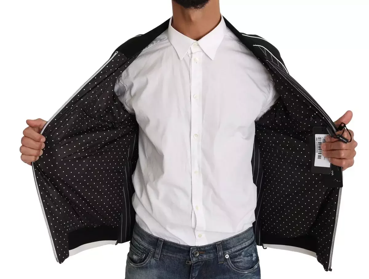 Pinstripe Bomber Jacket JKT2241 - Black / IT52 | XL