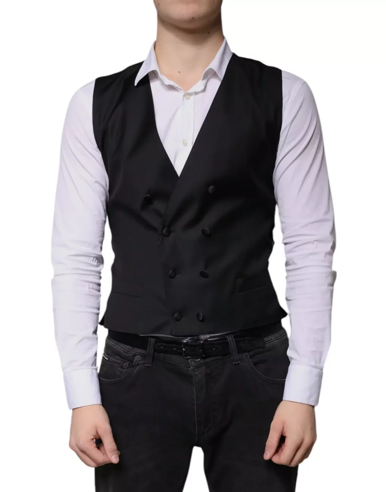 Classic DoubleBreasted Vest - Black / IT50 | L