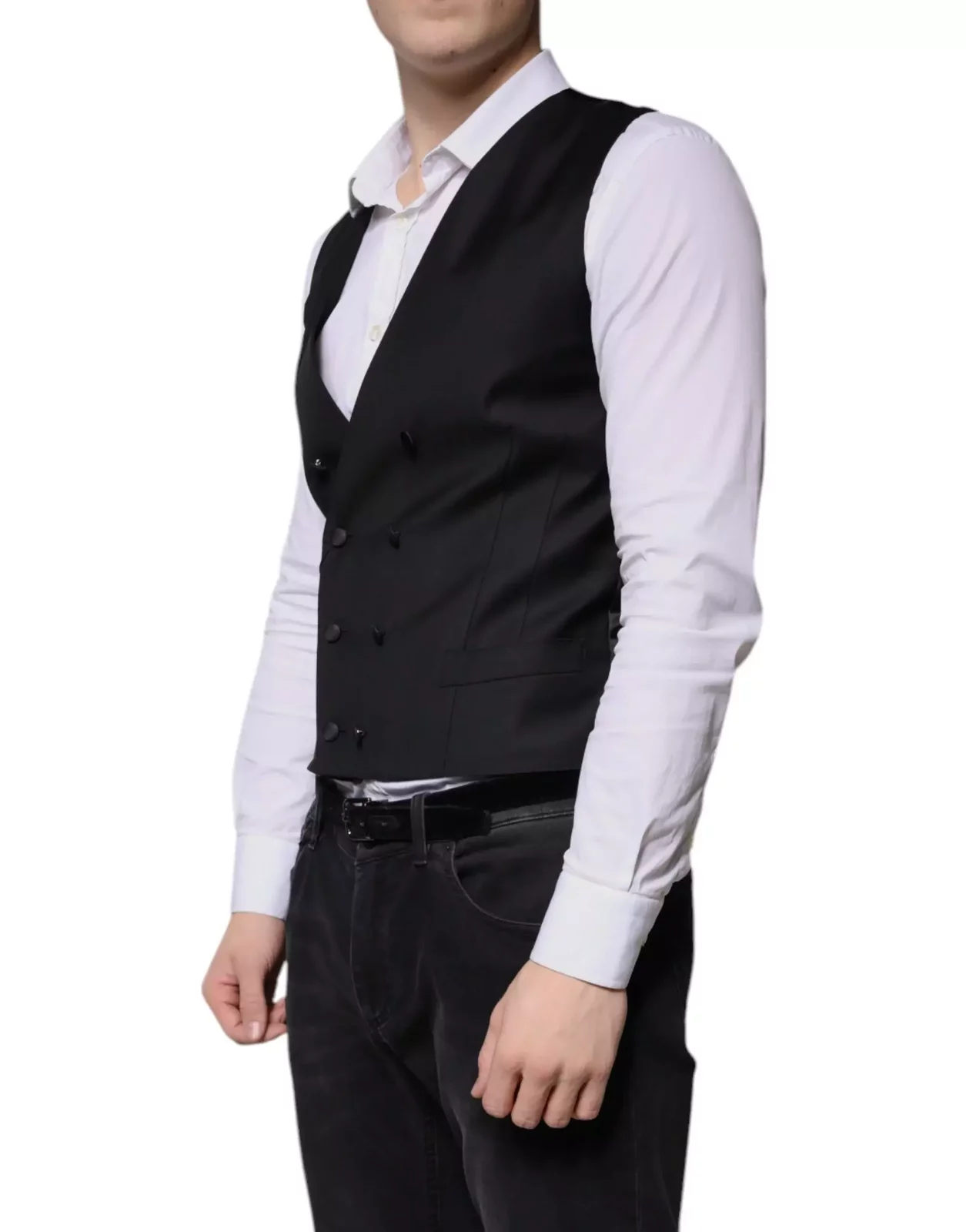 Classic DoubleBreasted Vest - Black / IT50 | L