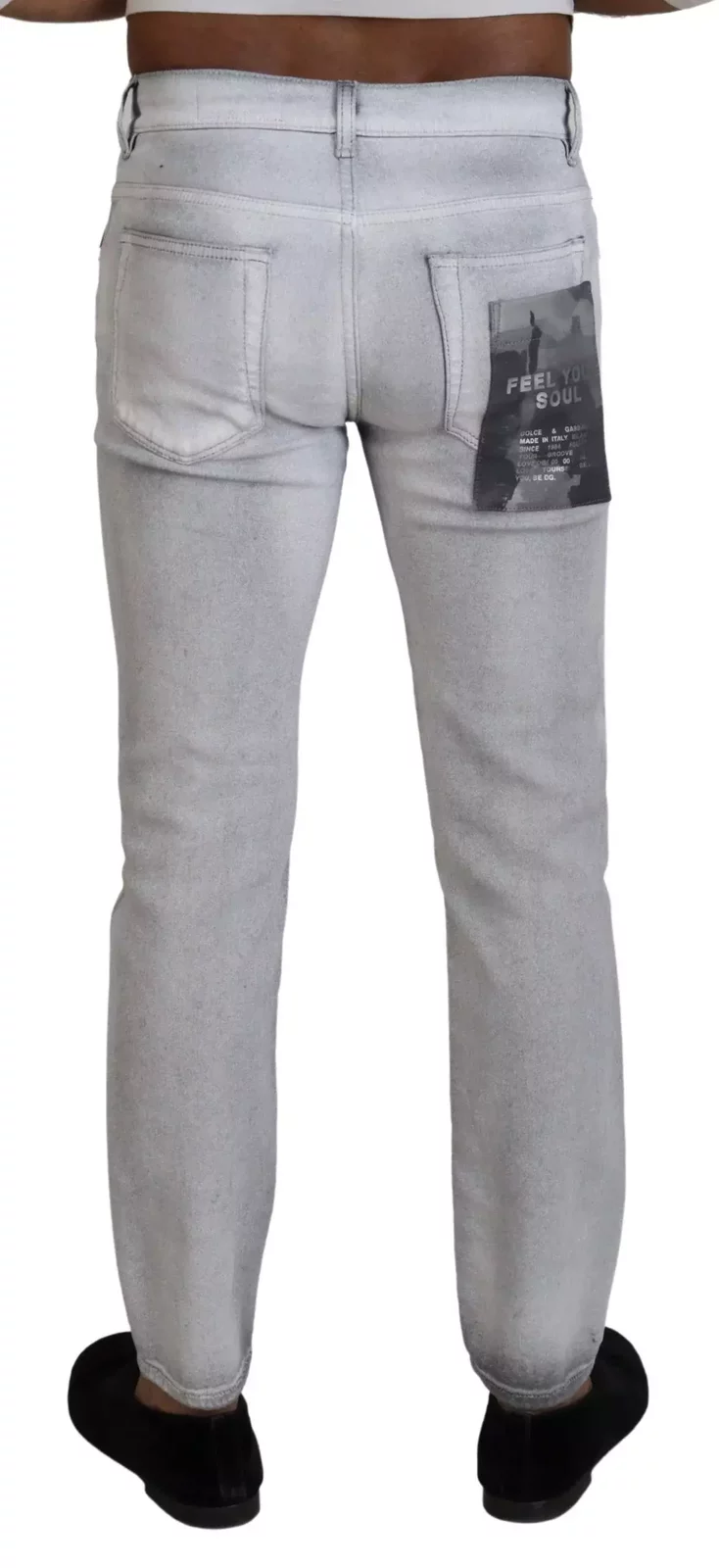 Straight Leg Jeans Camouflage Detail - Gray / IT46 | S