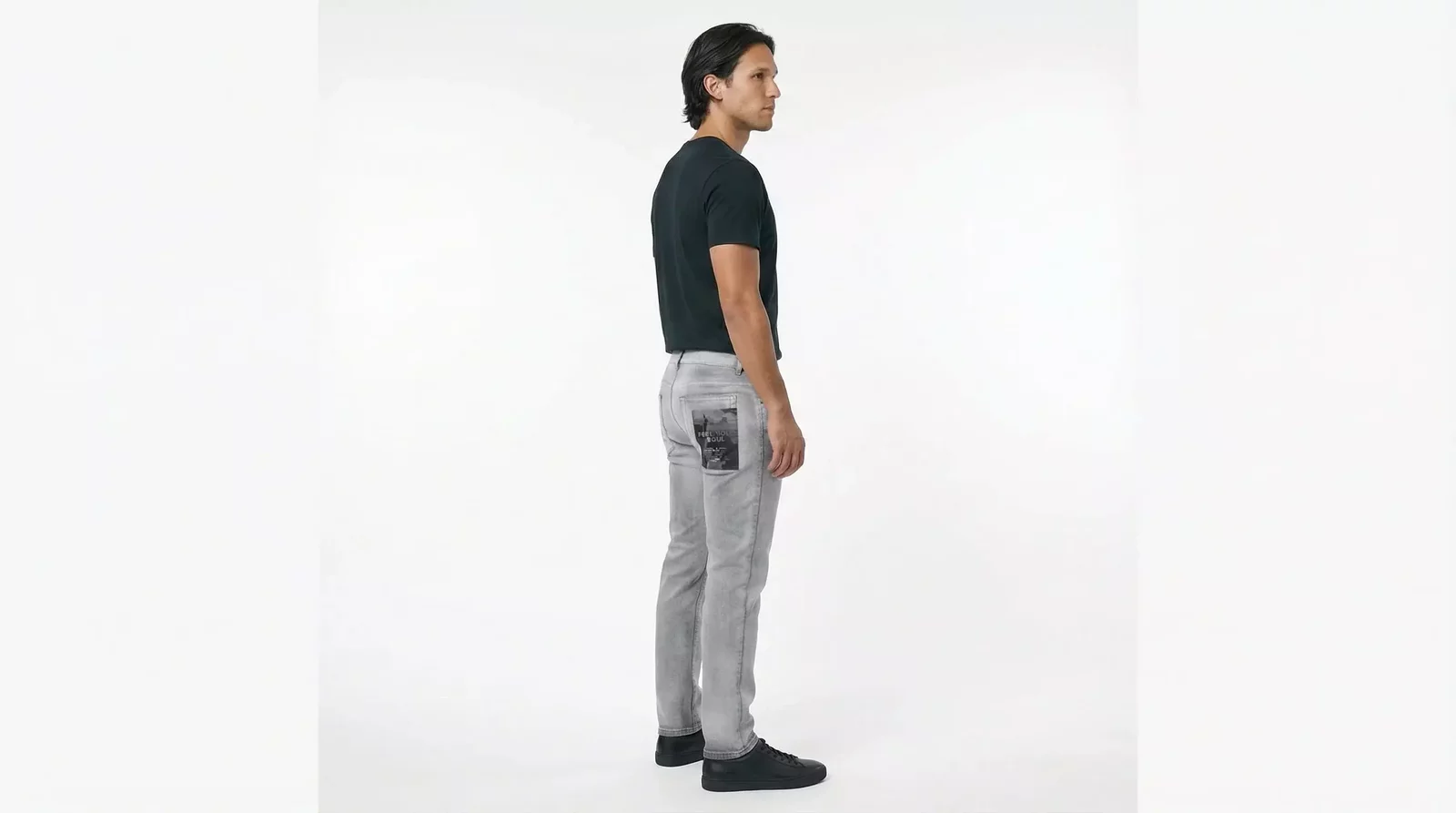 Straight Leg Jeans Camouflage Detail - Gray / IT46 | S