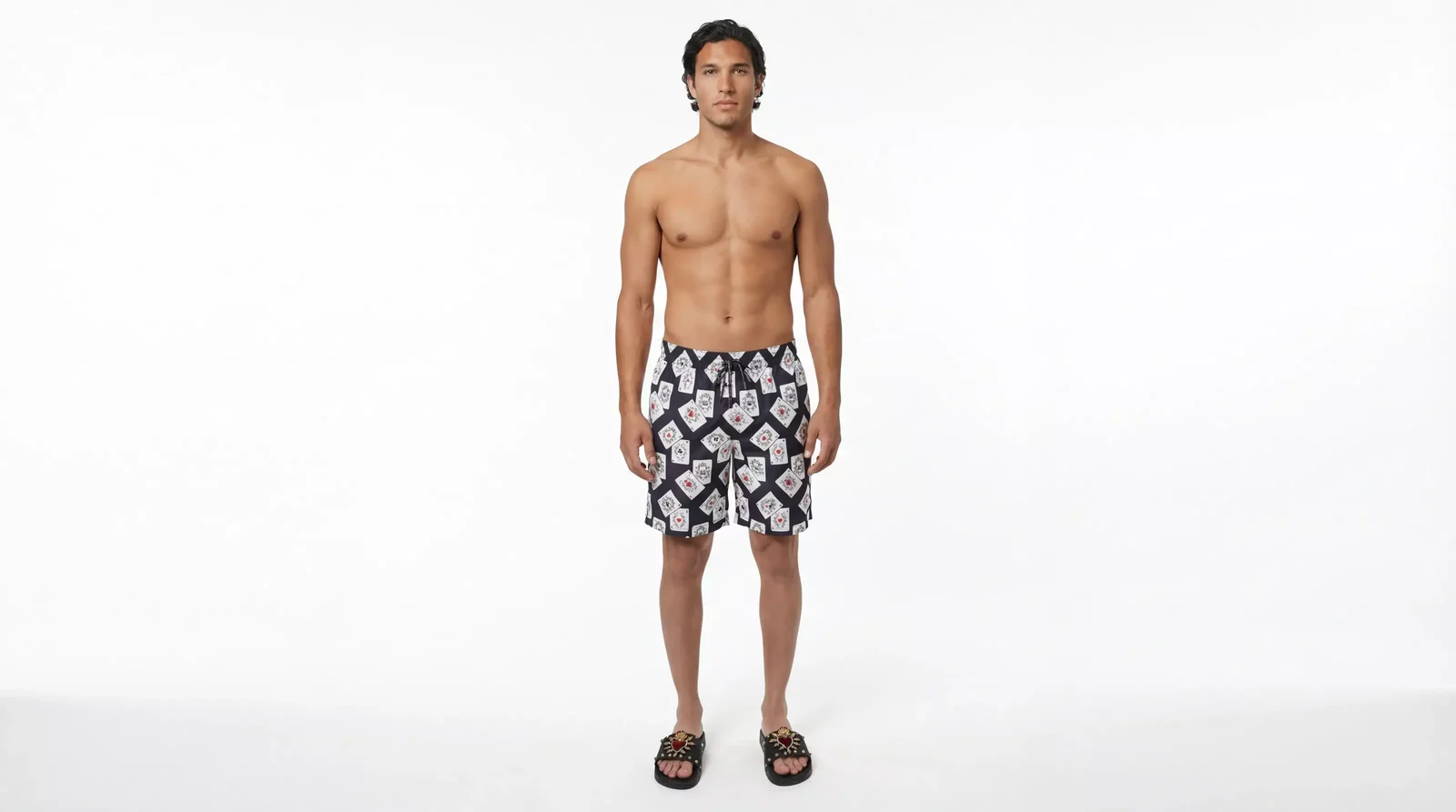 Playing Cards Swim Shorts - Black / IT4 | S