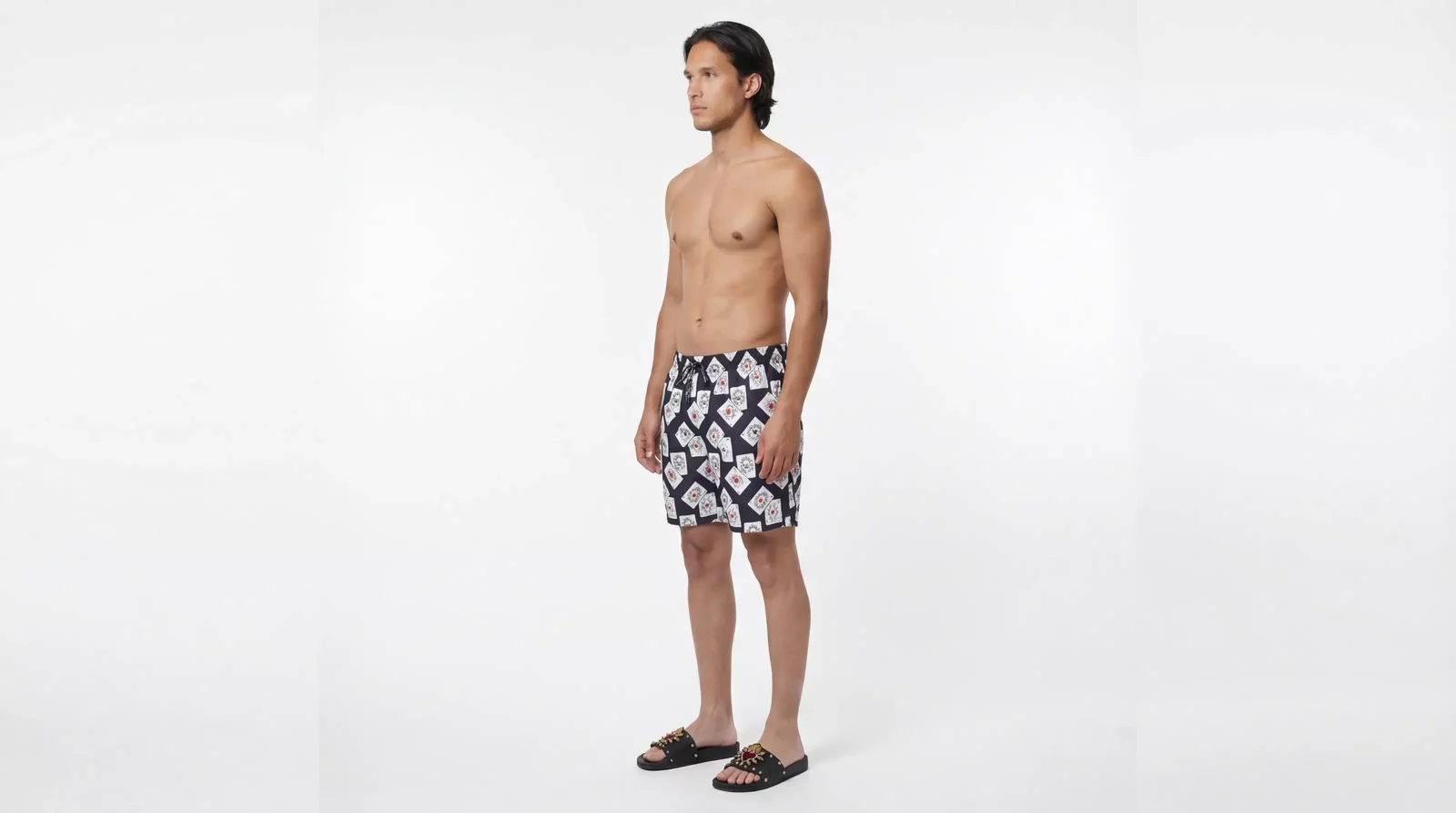 Playing Cards Swim Shorts - Black / IT4 | S