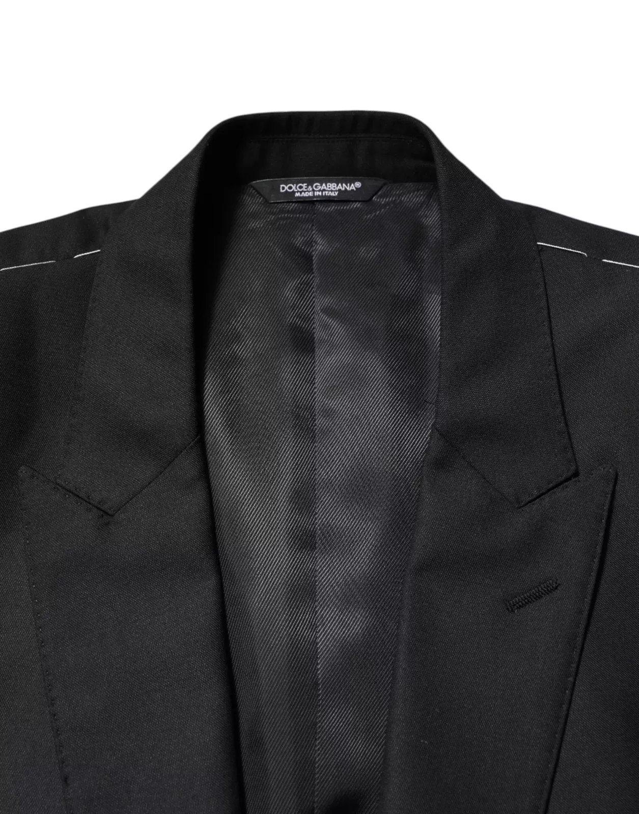 Single Breasted Wool Blazer with Two Button Closure - Black / IT52 | XL