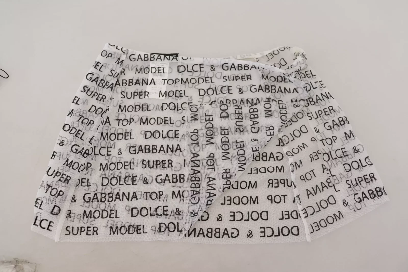 Dolce Gabbana Mini Skirt Model Print - White / IT40|S