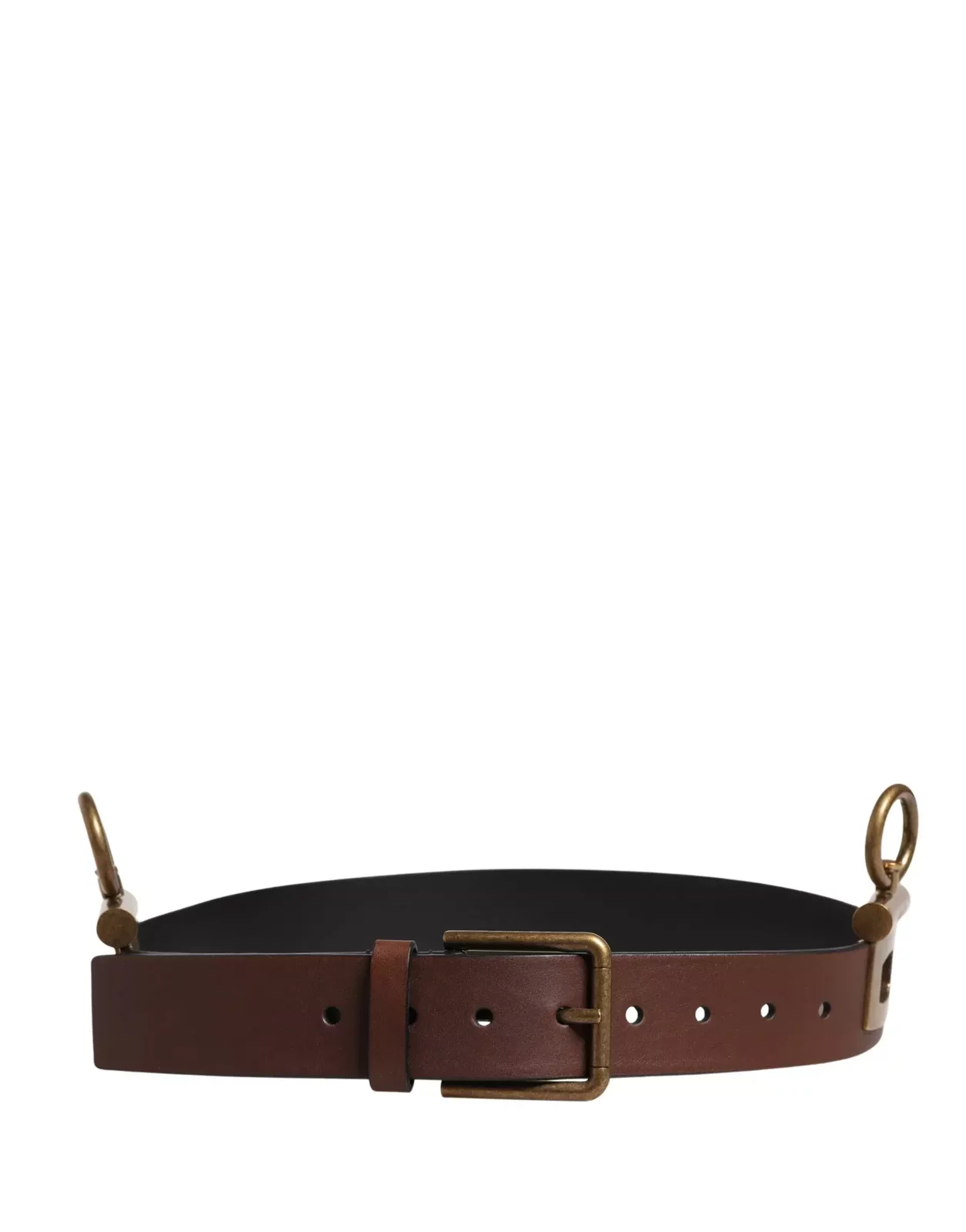 Classic Leather Metal Buckle Belt - Brown / 90 cm / 36 Inches