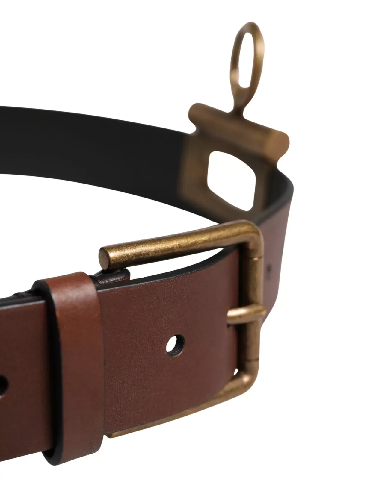 Classic Leather Metal Buckle Belt - Brown / 90 cm / 36 Inches