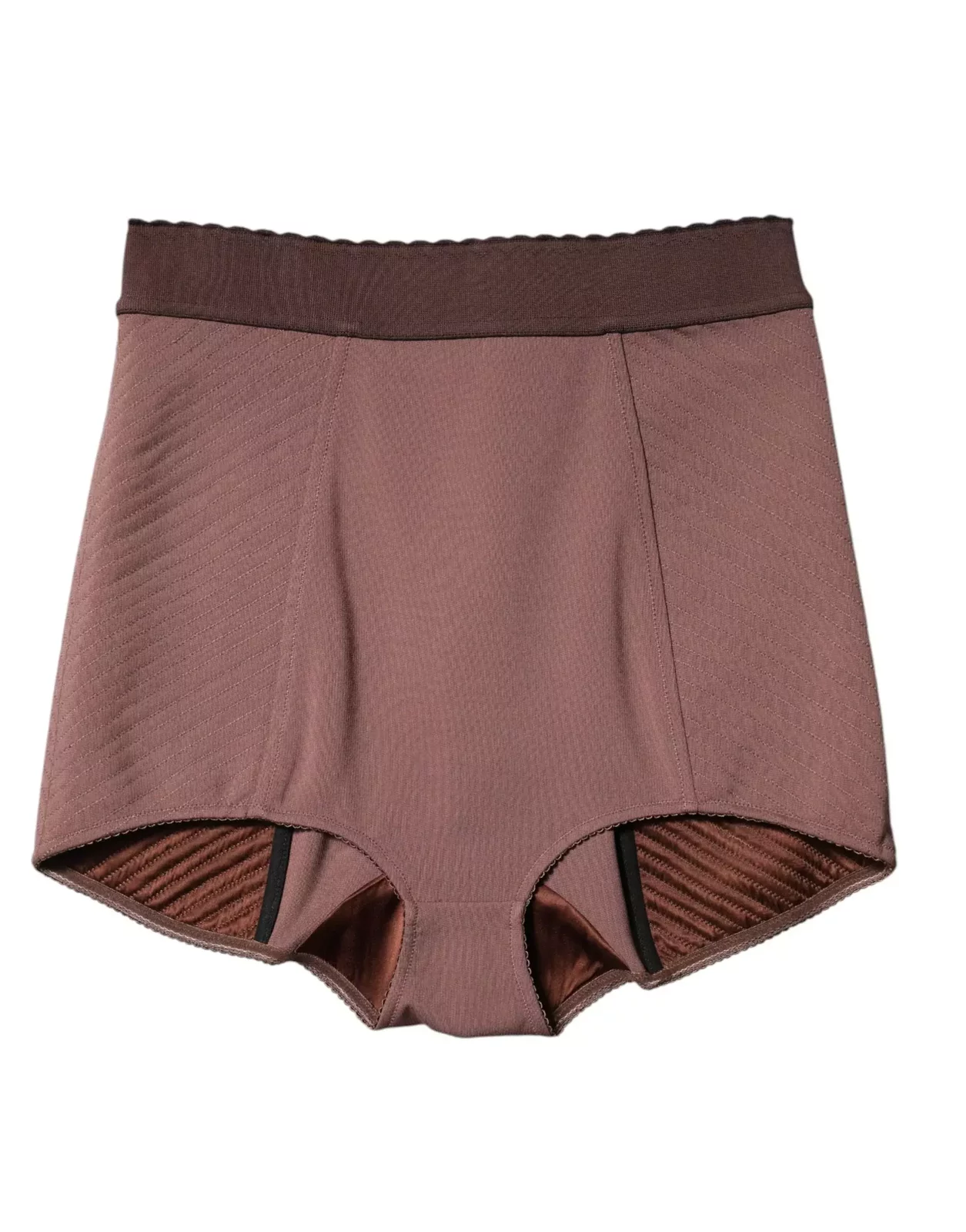 High Waisted Viscose Hot Pants Shorts - Brown / IT40|S