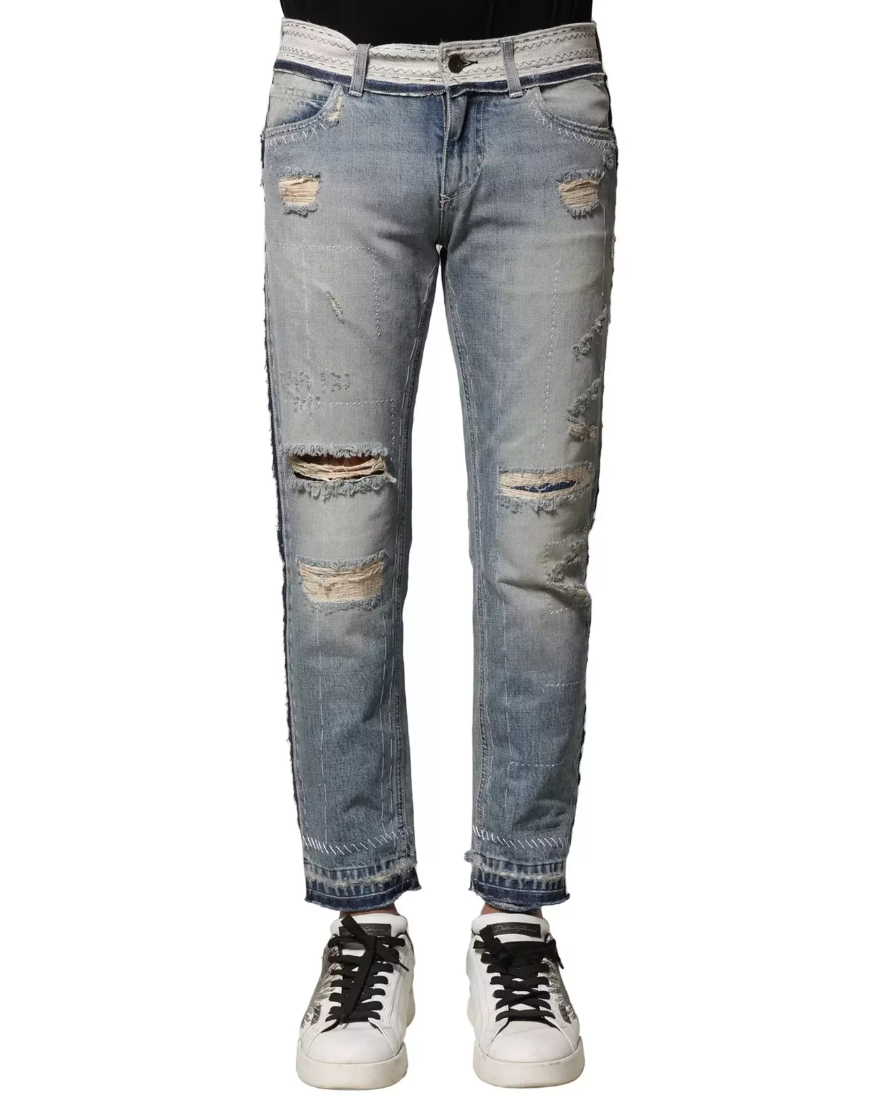 Distressed Denim Jeans - Blue / IT44 | XS