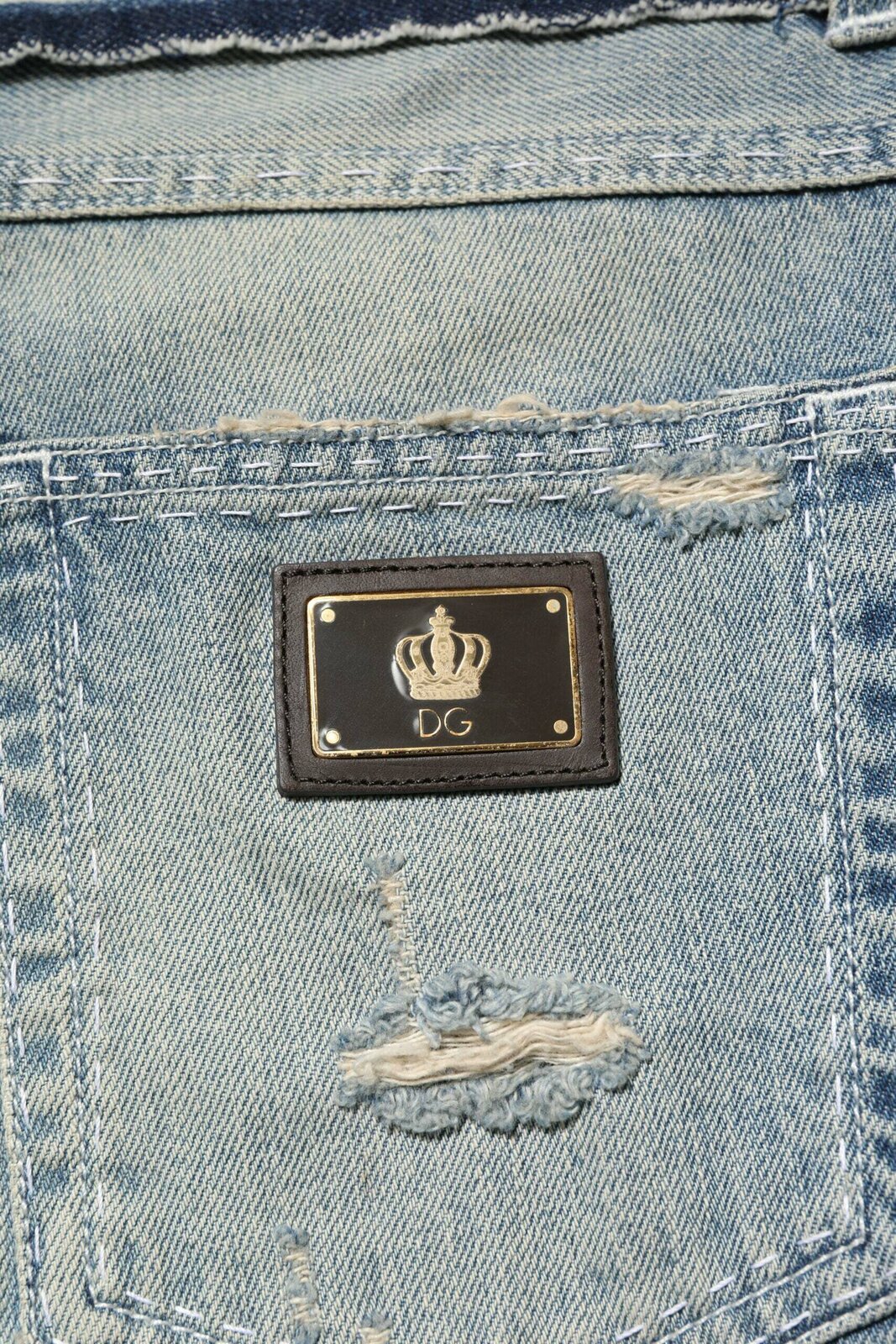 Distressed Denim Jeans - Blue / IT44 | XS