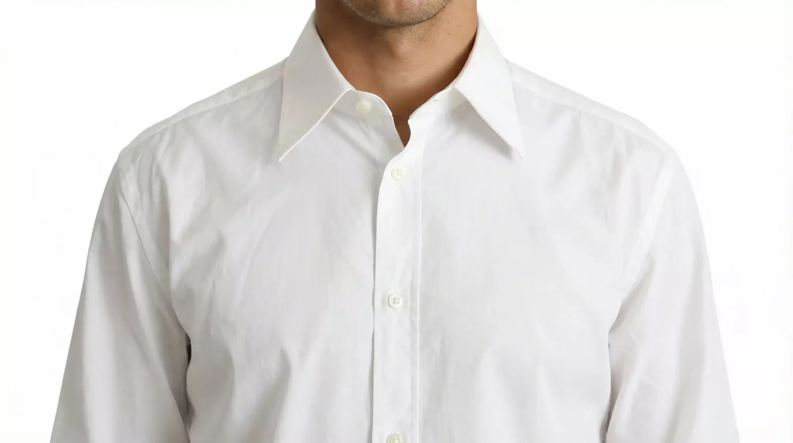 Poplin Shirt Long Sleeve Classic Shirt - White / IT44 | 3XL
