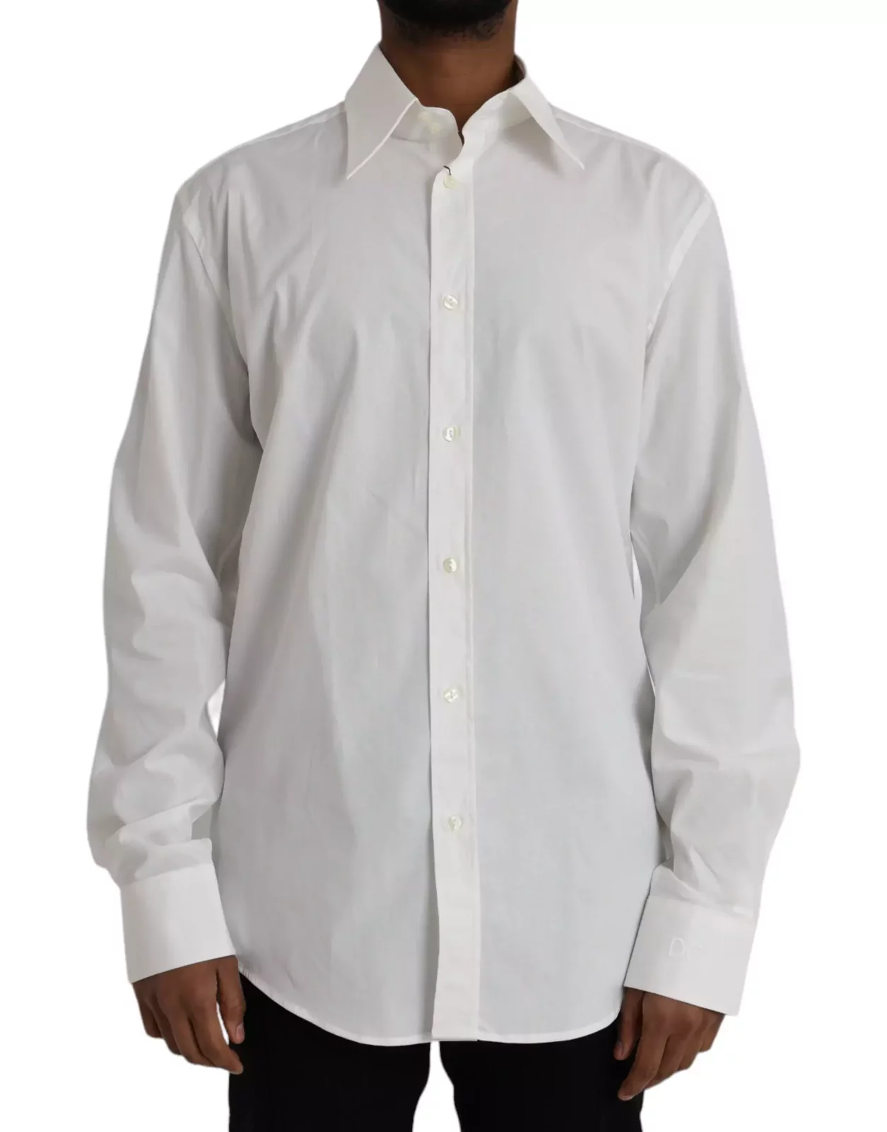 Poplin Shirt Long Sleeve Classic Shirt - White / IT44 | 3XL